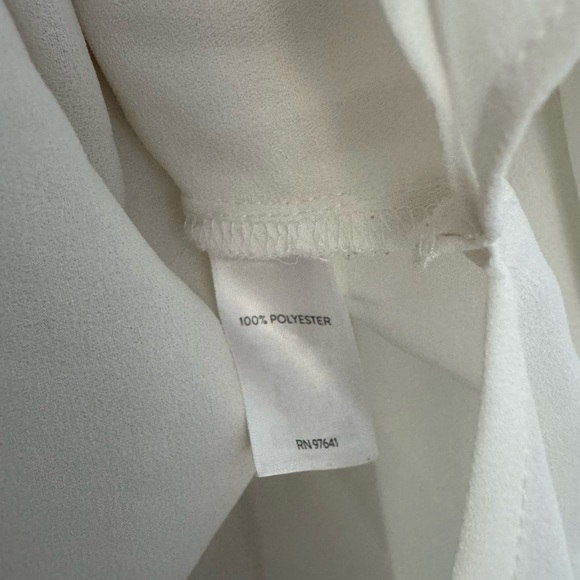 J Jill women’s ivory long sleeve draped wrap blouse shirt top size large - Picture 3 of 5